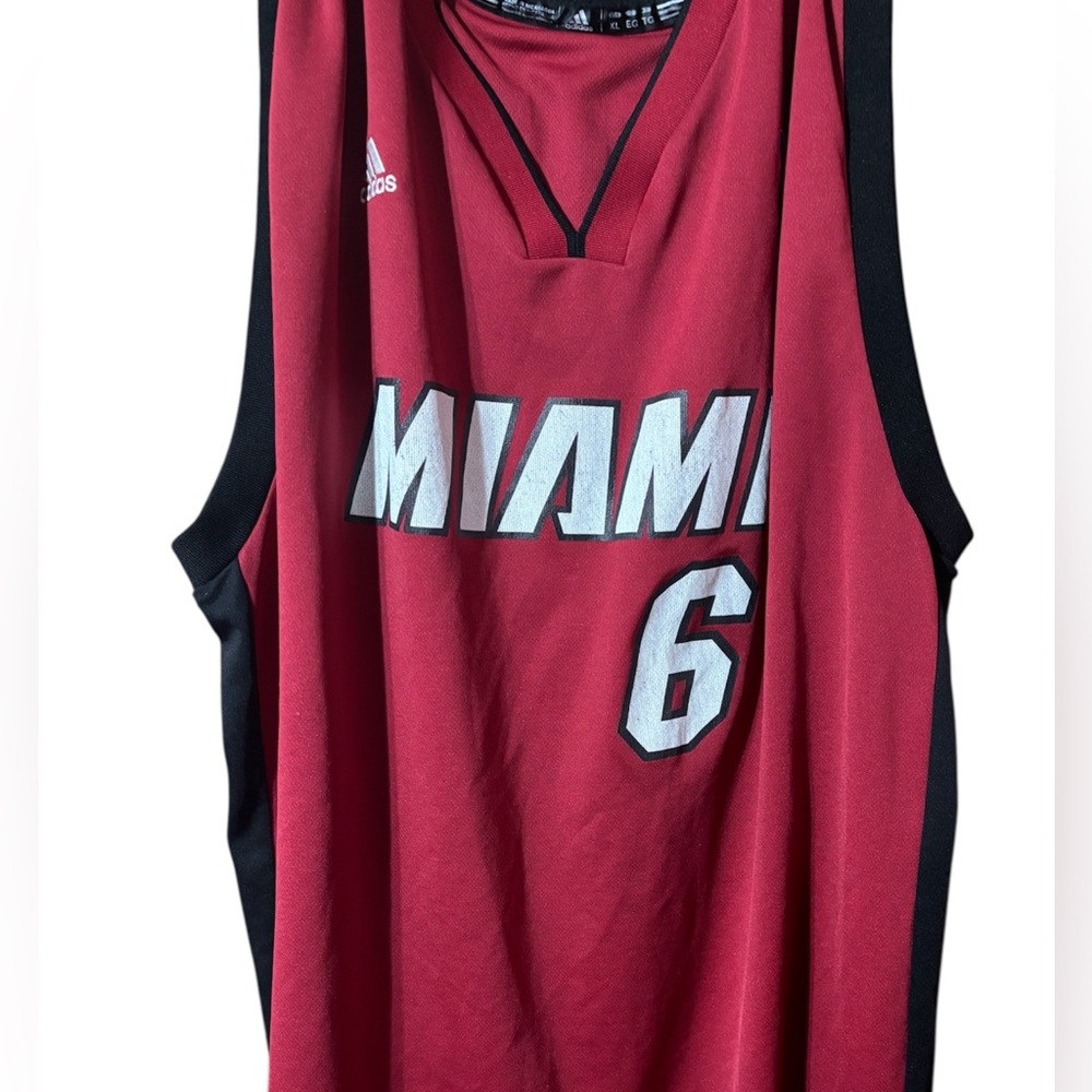 Adidas Red Miami Heat LeBron James #6